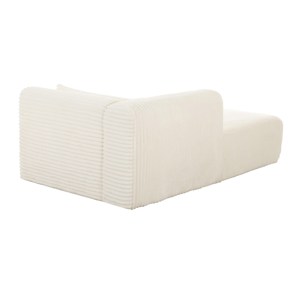 Tarra 71" Fluffy Oversized Performance Corduroy Modular Chaise