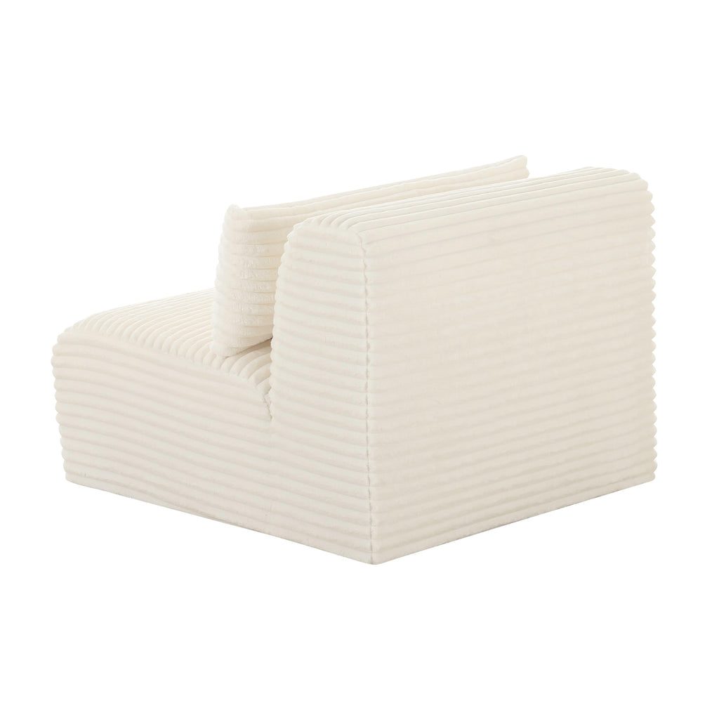 Tarra Fluffy Oversized Performance Corduroy Modular Armless Chair