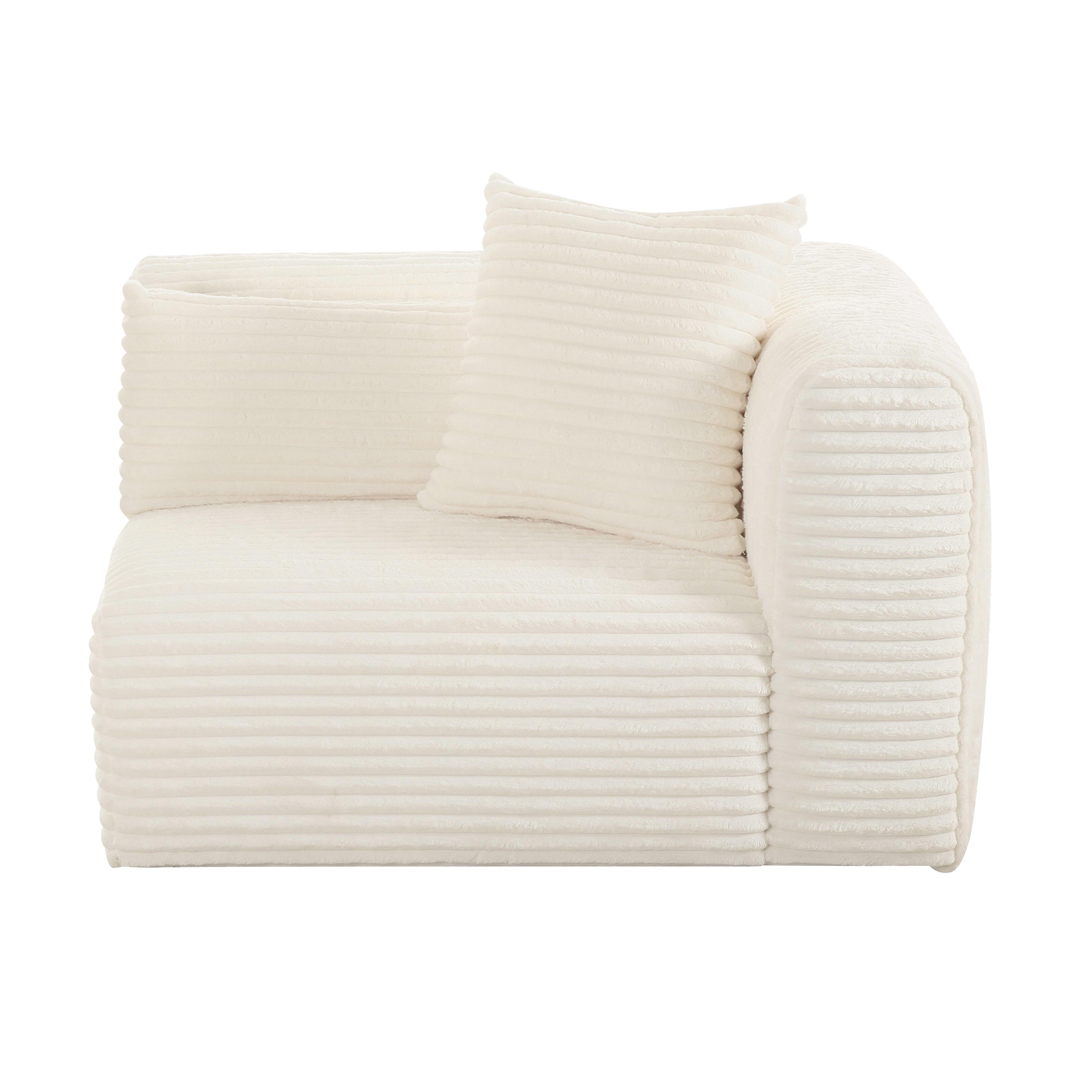 Tarra Fluffy Oversized Performance Corduroy Modular Corner Chair