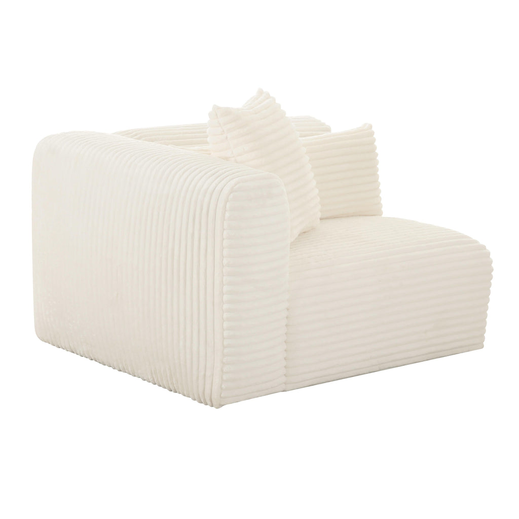 Tarra Fluffy Oversized Performance Corduroy Modular Corner Chair