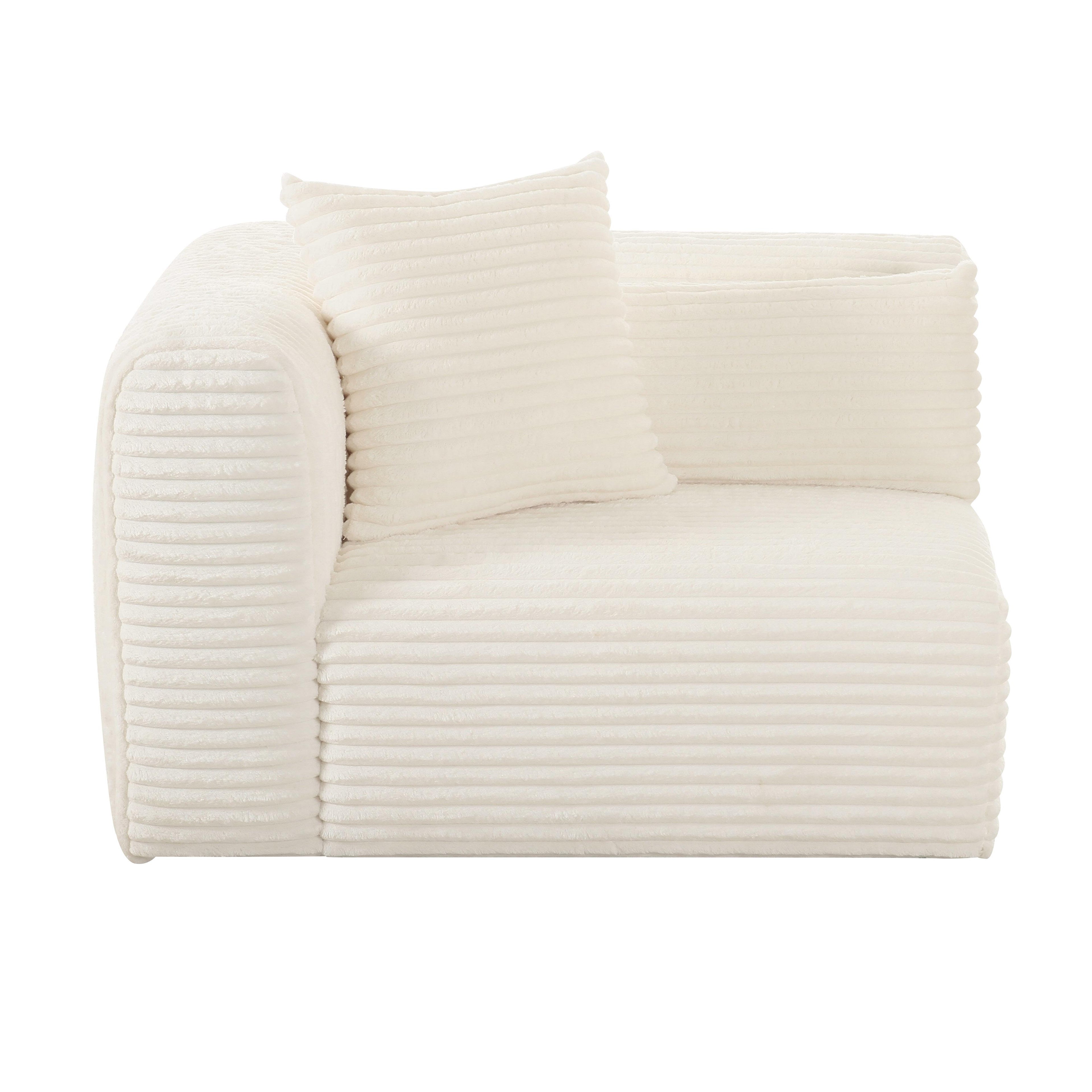 Tarra Fluffy Oversized Performance Corduroy Modular Corner Chair