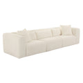 Tarra 118" Fluffy Oversized Performance Corduroy Modular Sofa — Cream null