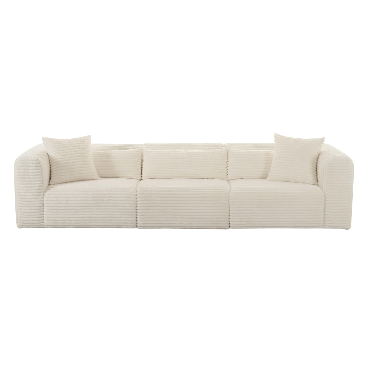 Tarra 118" Fluffy Oversized Performance Corduroy Modular Sofa