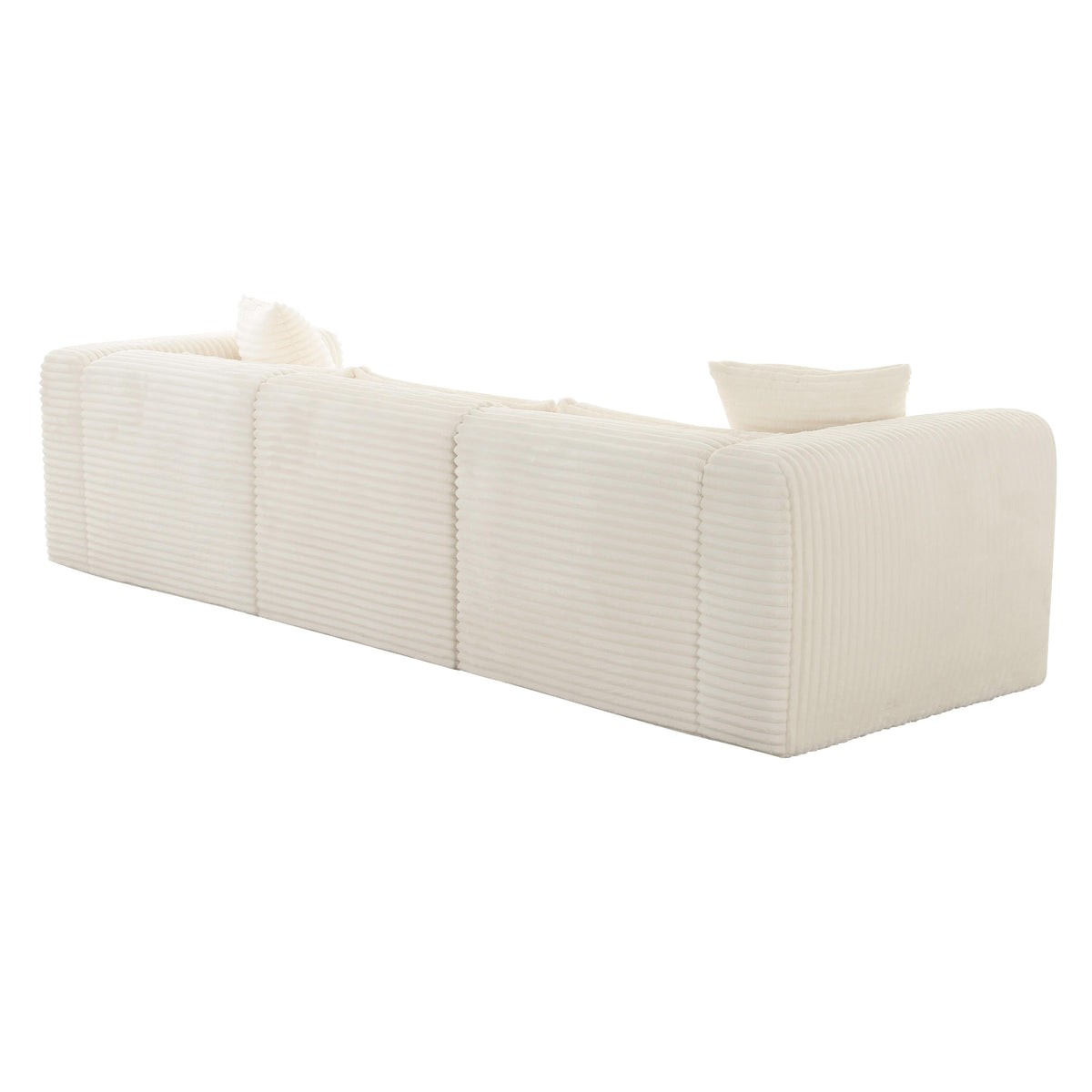 Tarra 118" Fluffy Oversized Performance Corduroy Modular Sofa