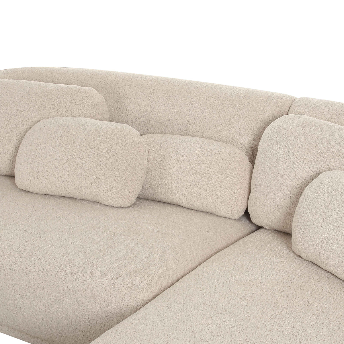 Misty 2-Piece Cream Performance Boucle L-Shaped Sectional