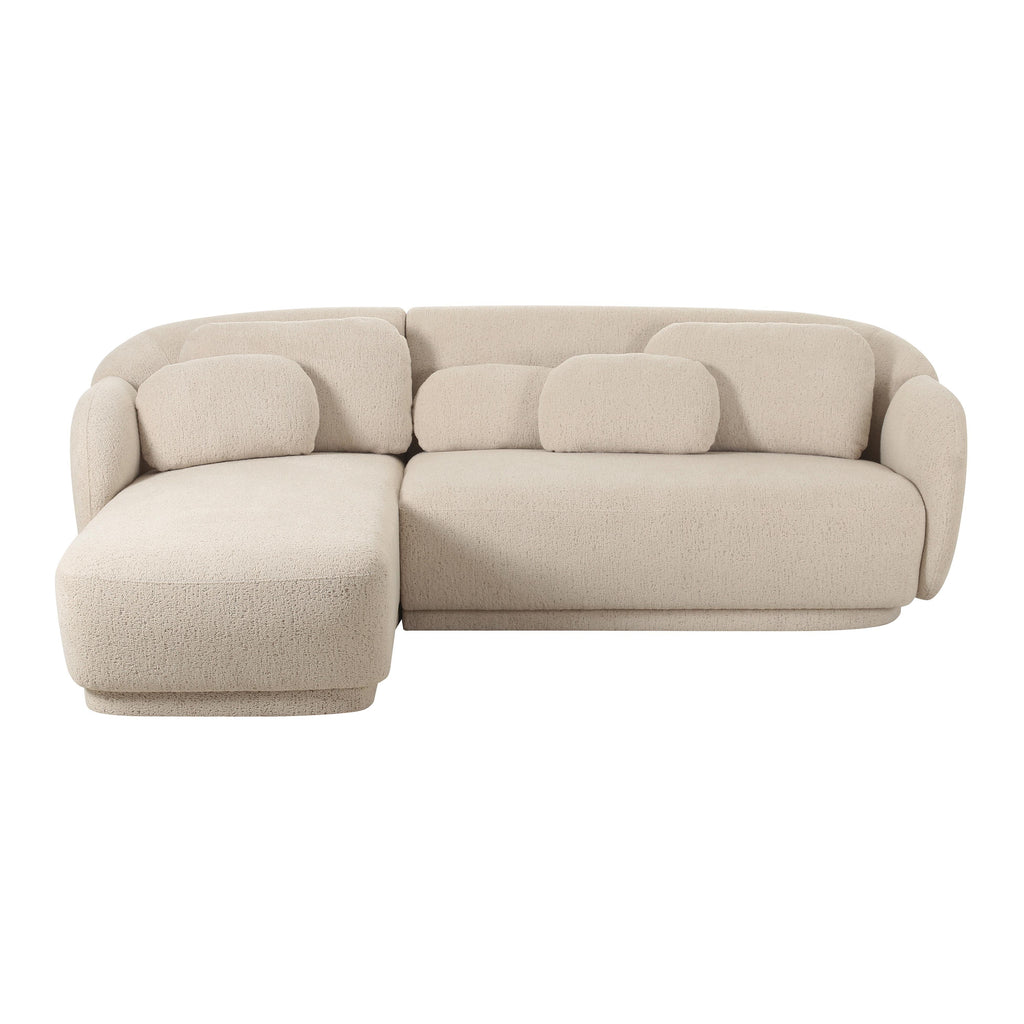 Misty 2-Piece Cream Performance Boucle L-Shaped Sectional