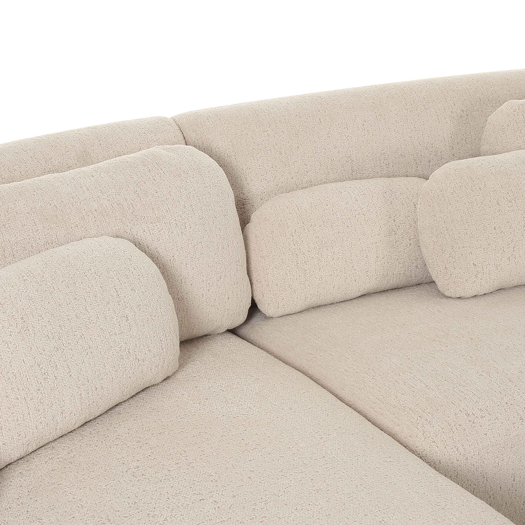 Misty 2-Piece Cream Performance Boucle L-Shaped Sectional