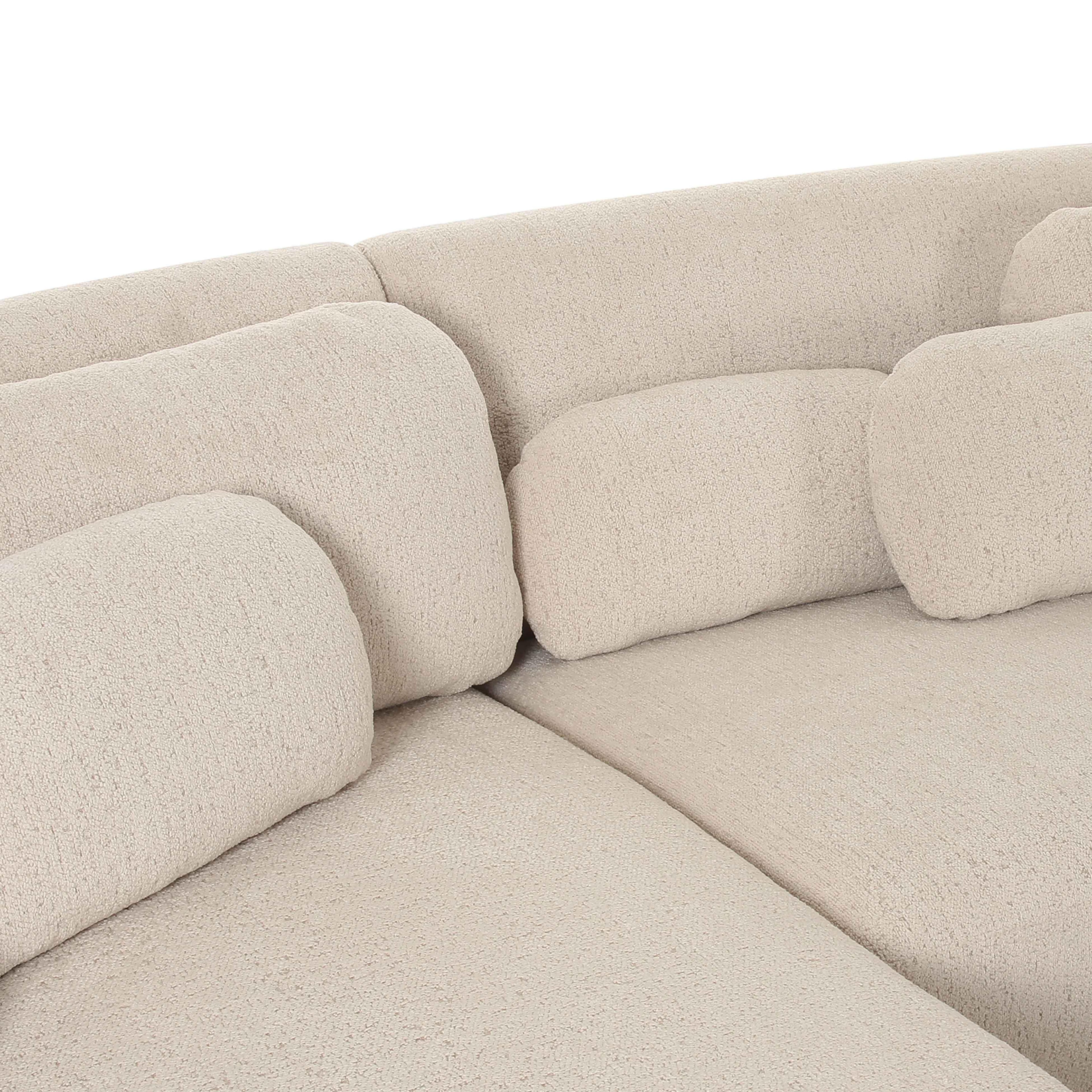 Misty 2-Piece Cream Performance Boucle L-Shaped Sectional