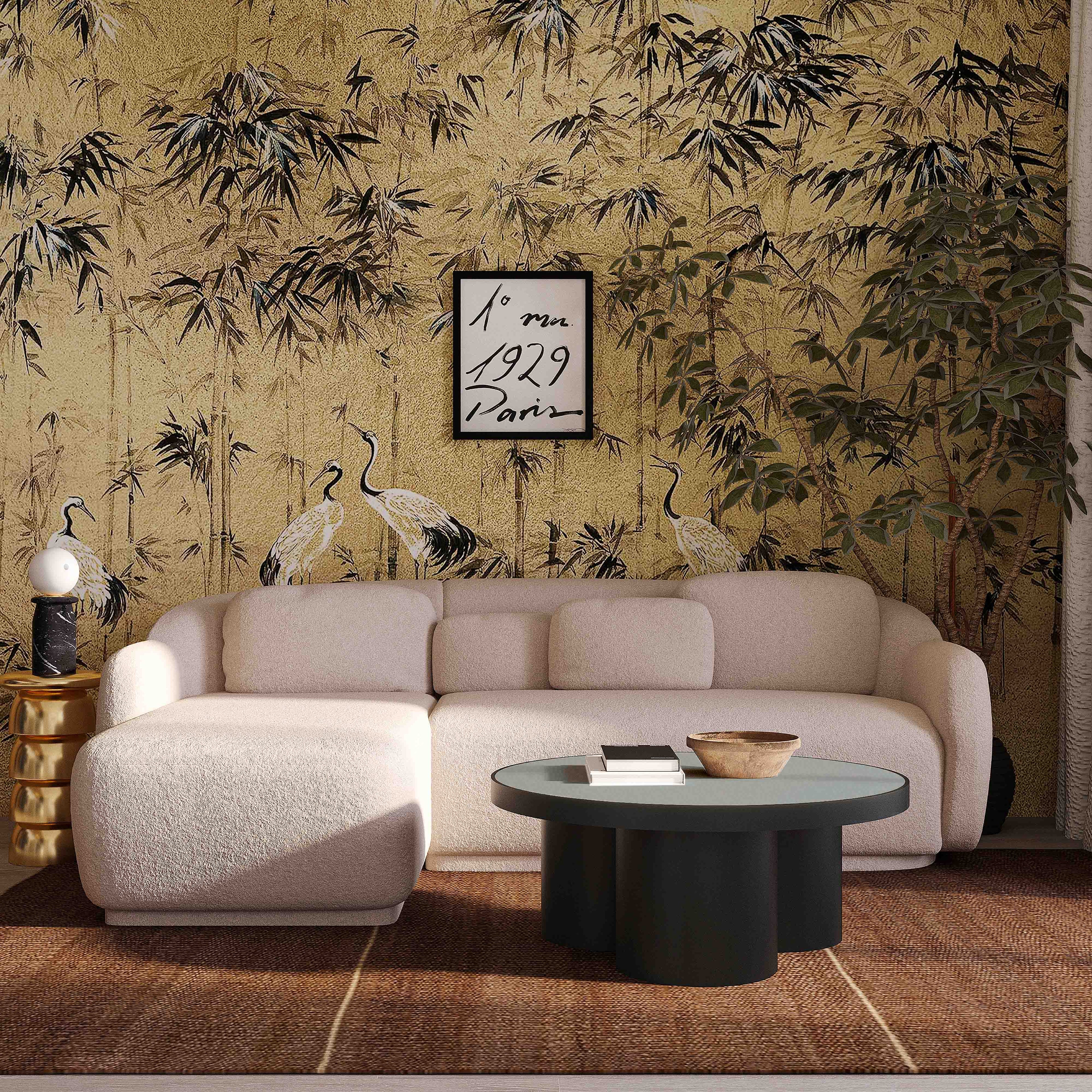 Misty 2-Piece Cream Performance Boucle L-Shaped Sectional