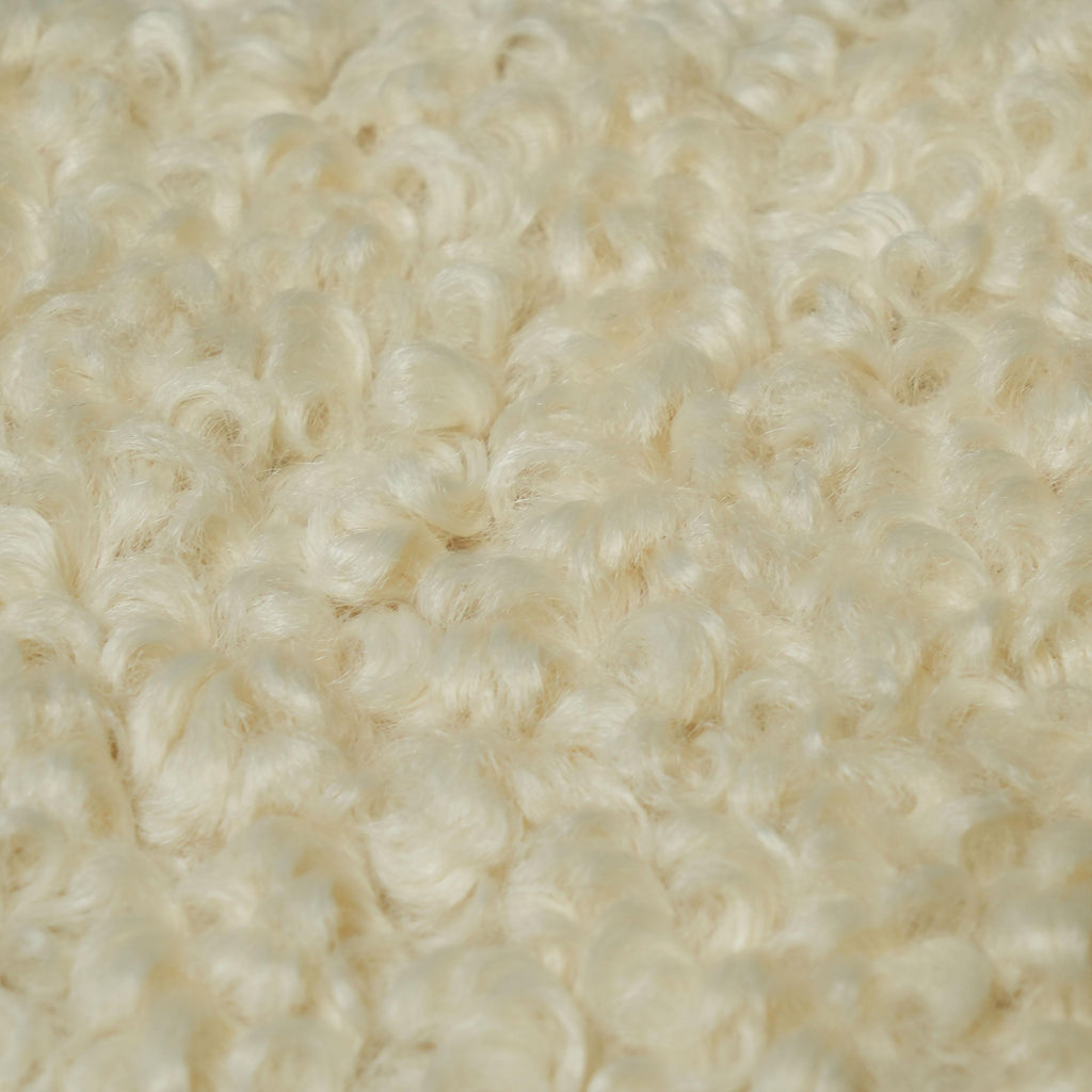 Leonie 84" Beige Faux Shearling Sofa