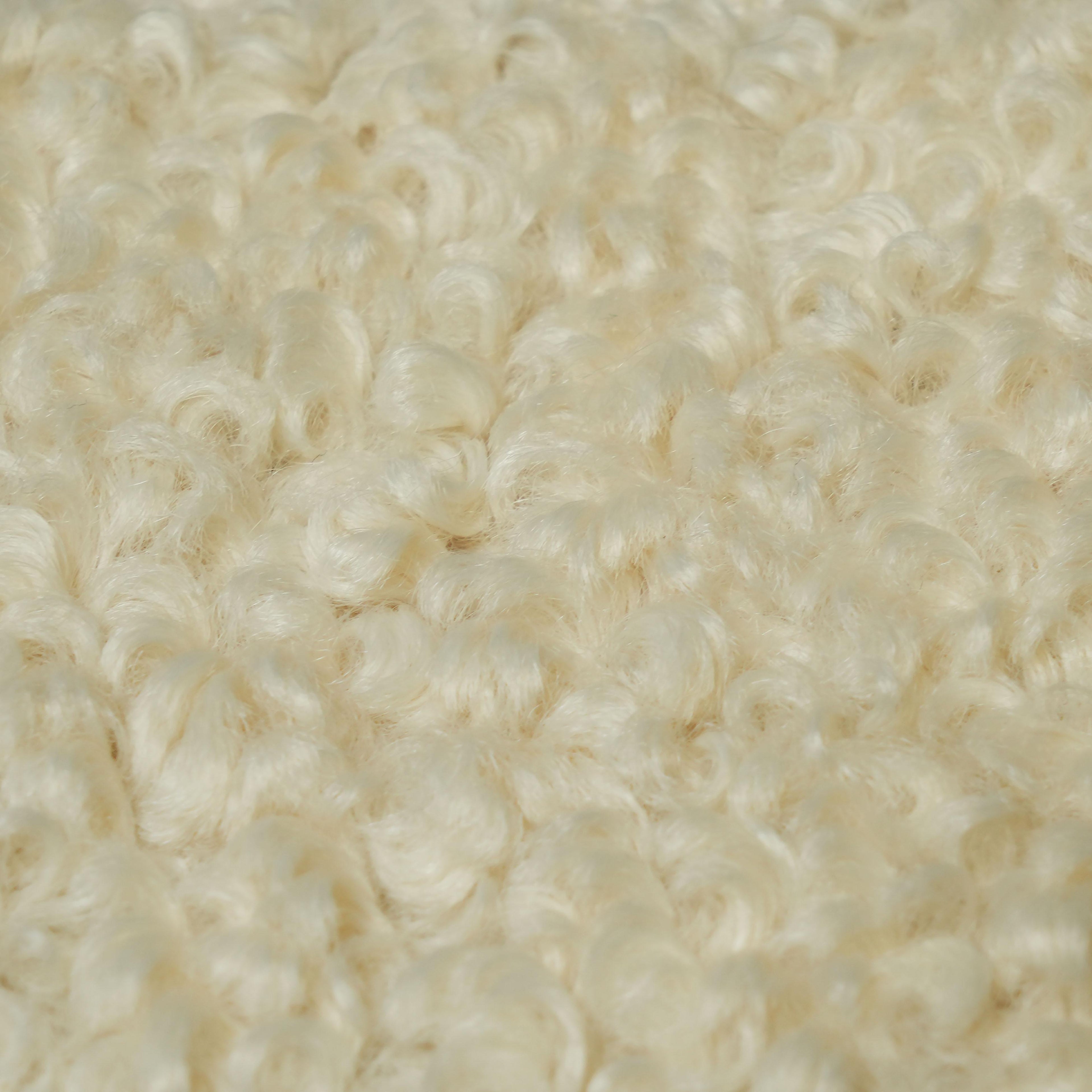 Leonie 84" Beige Faux Shearling Sofa