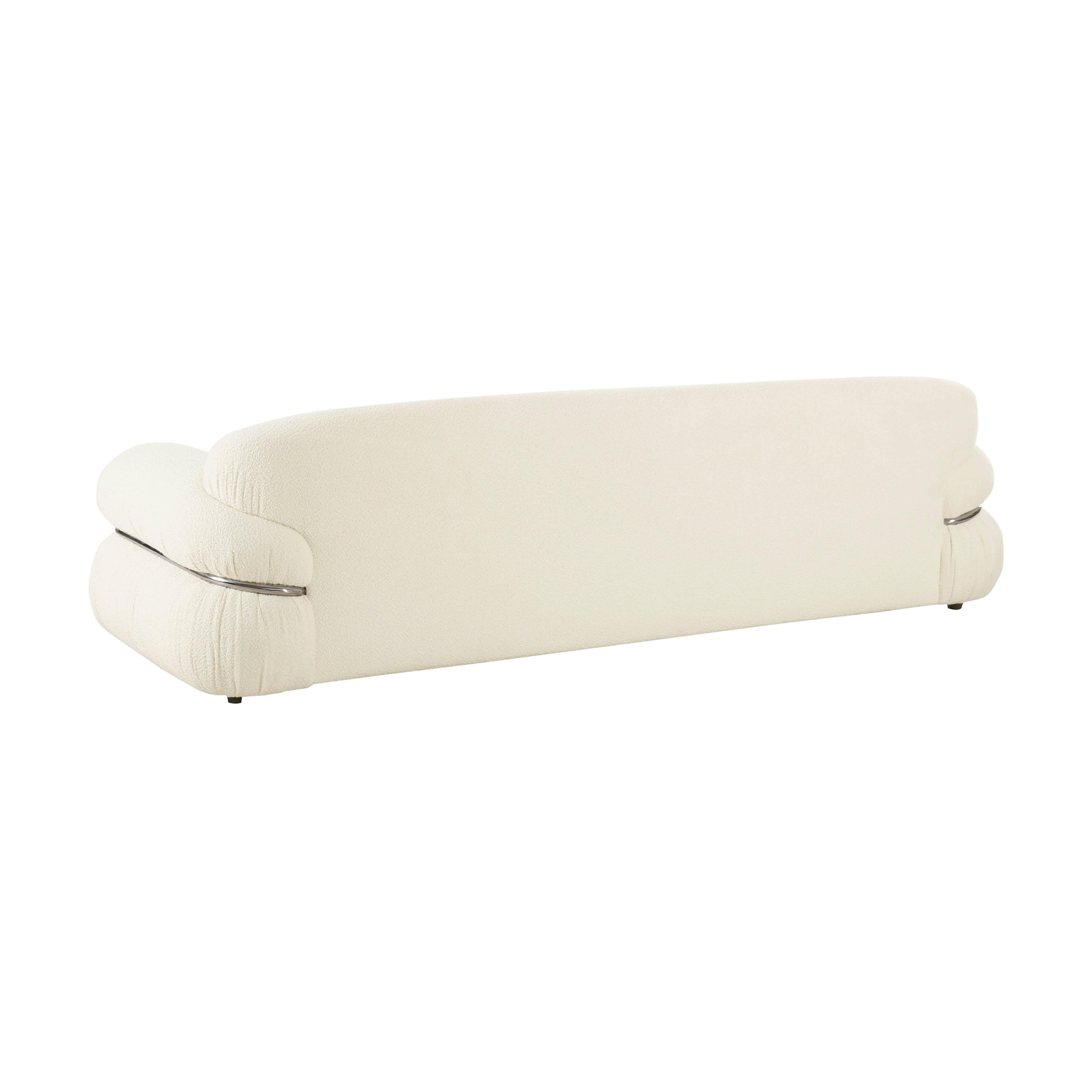 Leyla 98" Cream Performance Boucle Sofa