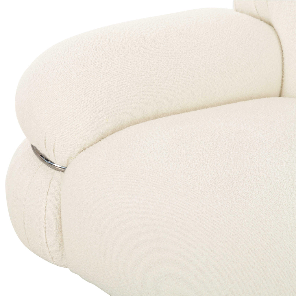 Leyla 98" Cream Performance Boucle Sofa