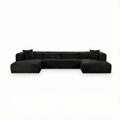 Tarra 4-Piece Fluffy Oversized Performance Corduroy Modular U-Sectional