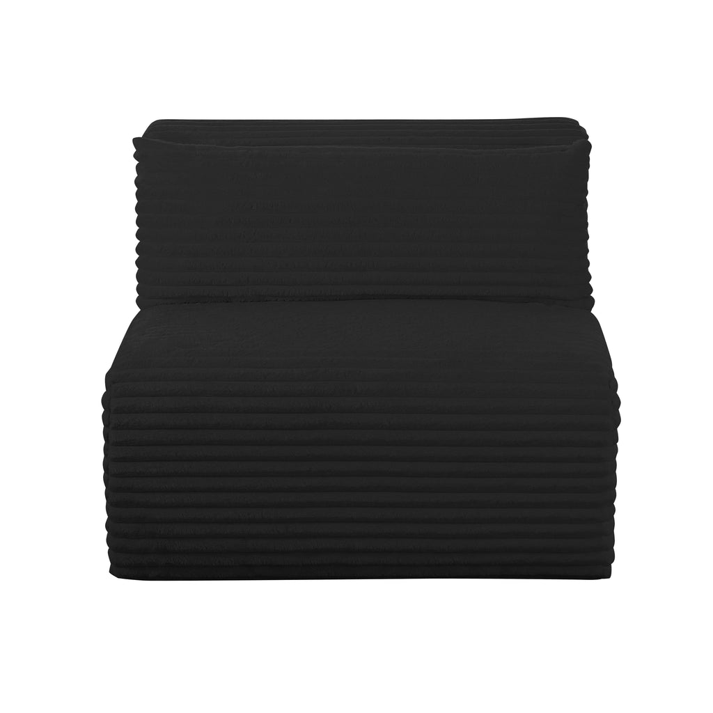 Tarra Fluffy Oversized Performance Corduroy Modular Armless Chair