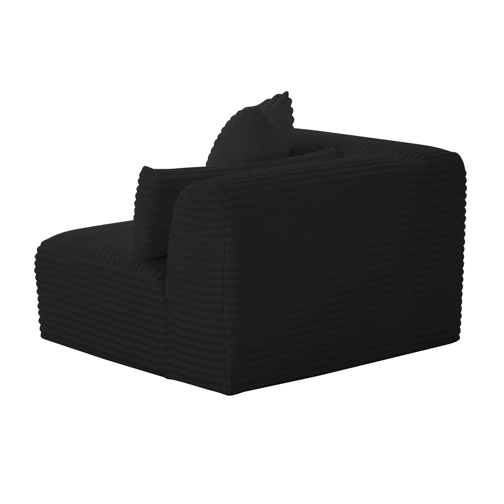 Tarra Fluffy Oversized Performance Corduroy Modular Corner Chair