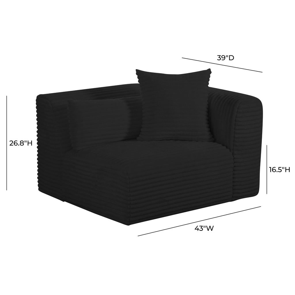 Tarra Fluffy Oversized Performance Corduroy Modular Corner Chair