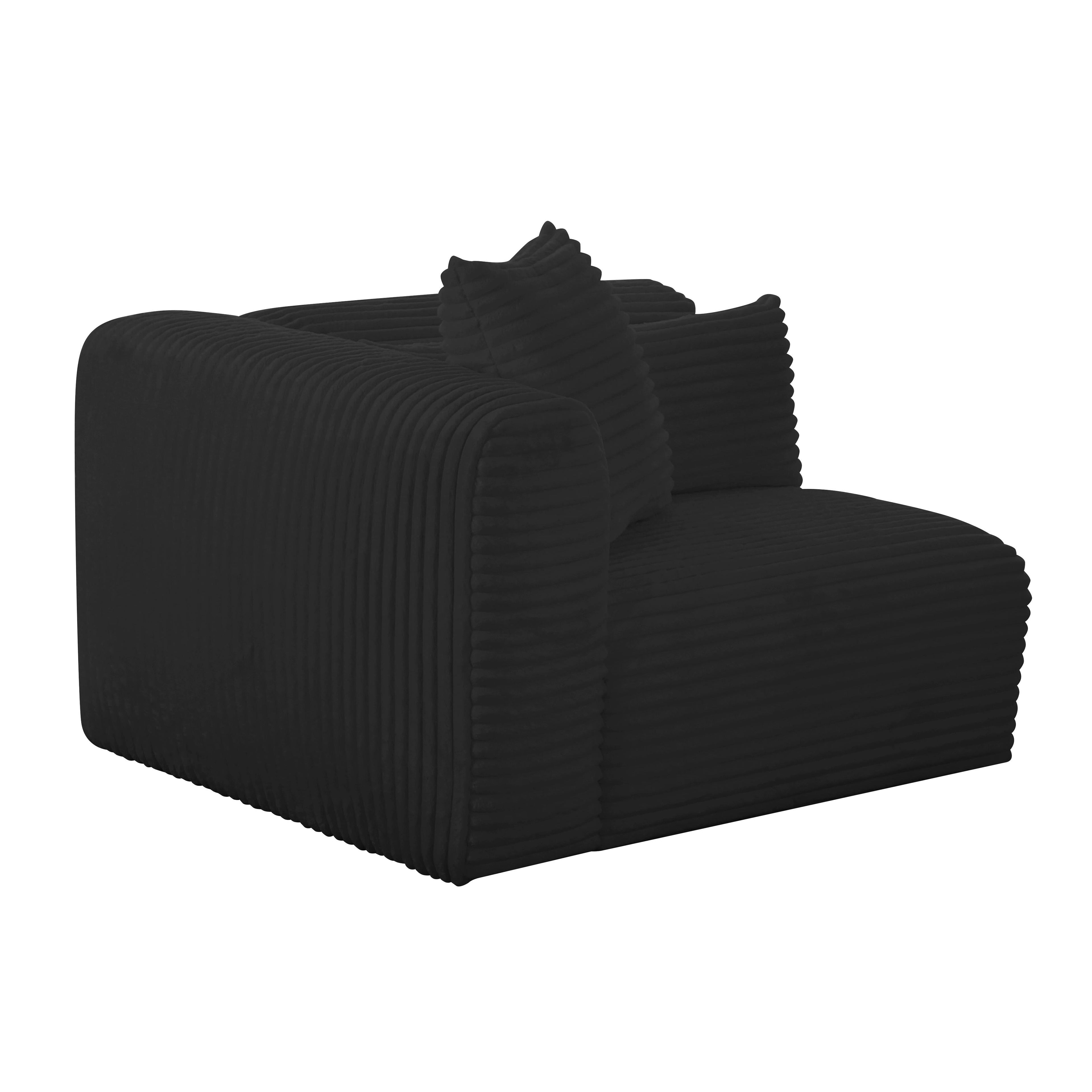 Tarra Fluffy Oversized Performance Corduroy Modular Corner Chair