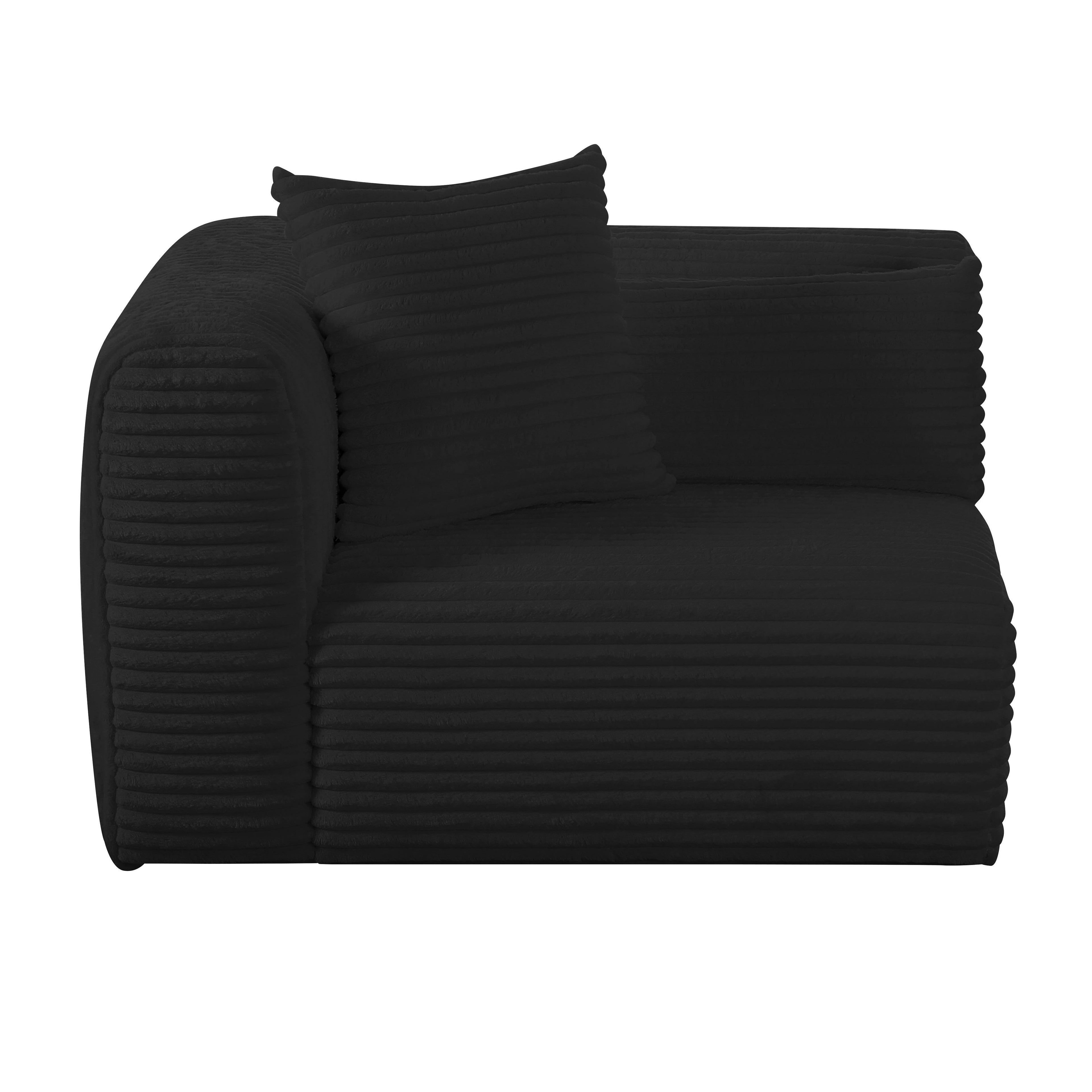 Tarra Fluffy Oversized Performance Corduroy Modular Corner Chair