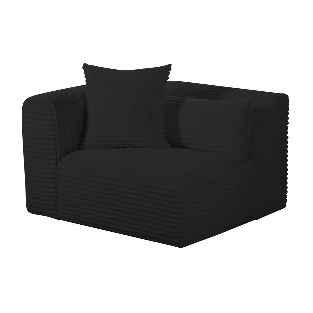 Tarra Fluffy Oversized Performance Corduroy Modular Corner Chair