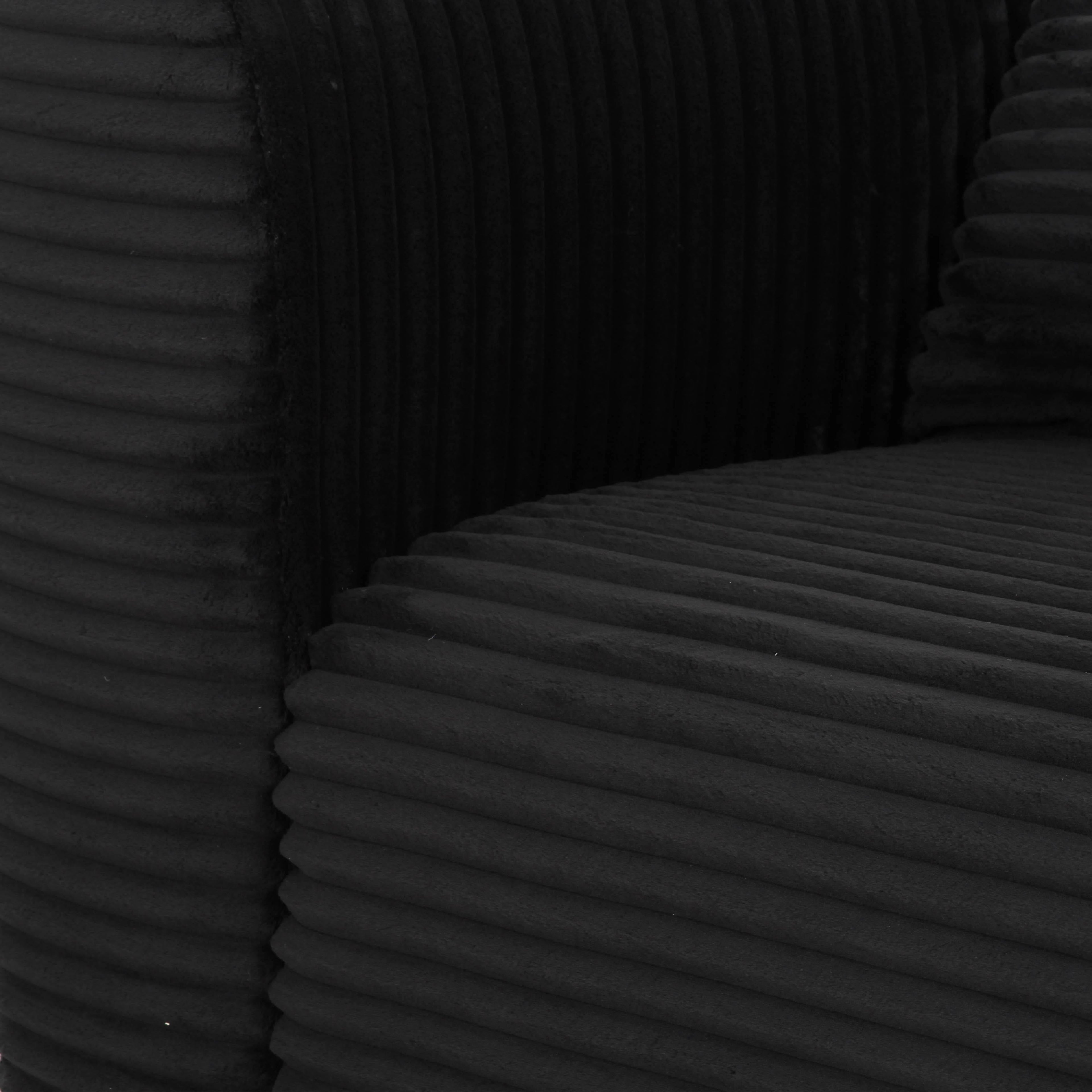 Tarra Fluffy Oversized Performance Corduroy Modular Corner Chair