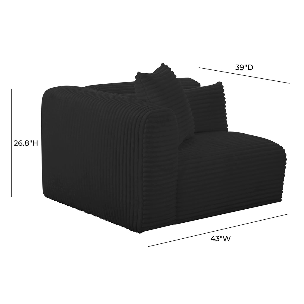 Tarra Fluffy Oversized Performance Corduroy Modular Corner Chair