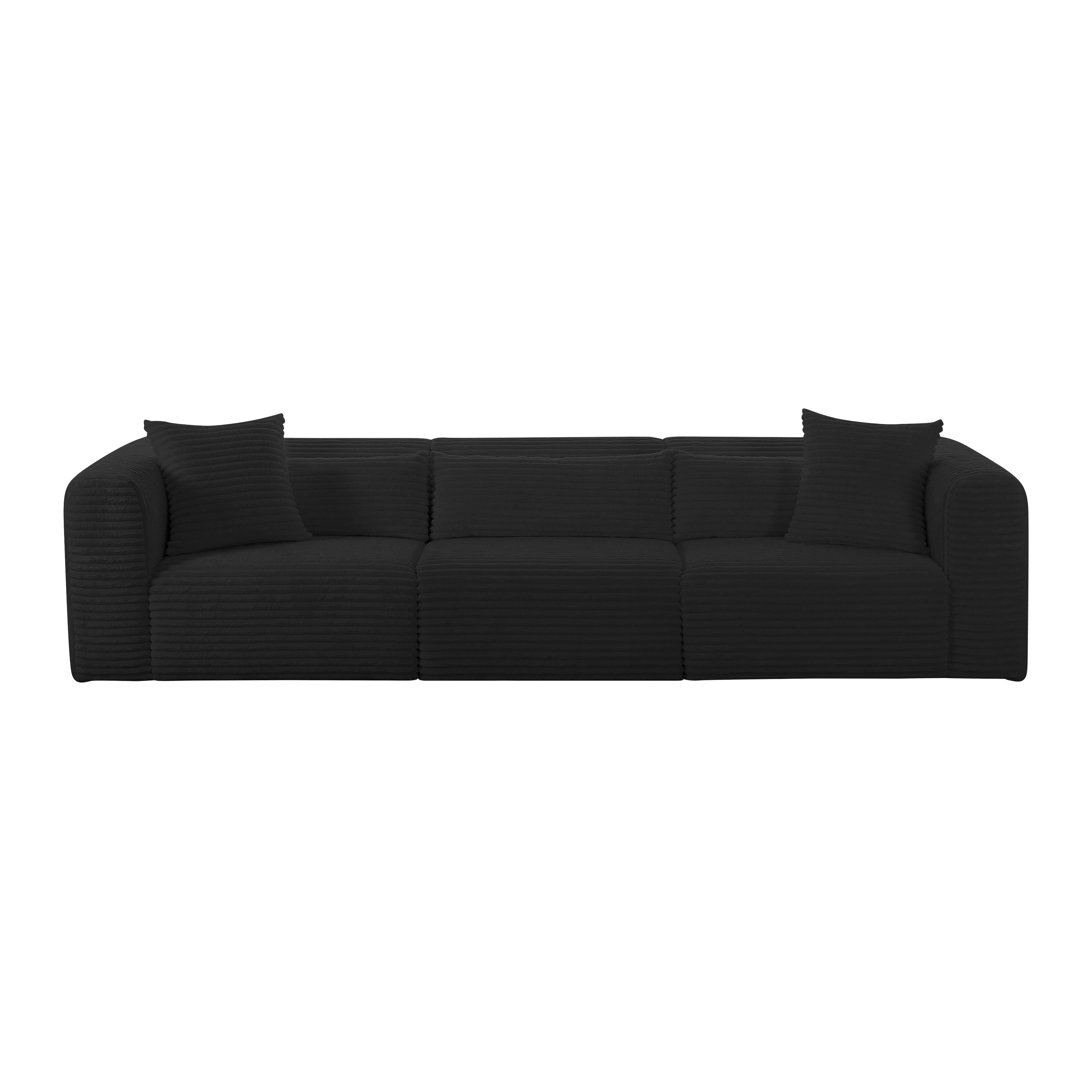 Tarra 118" Fluffy Oversized Performance Corduroy Modular Sofa