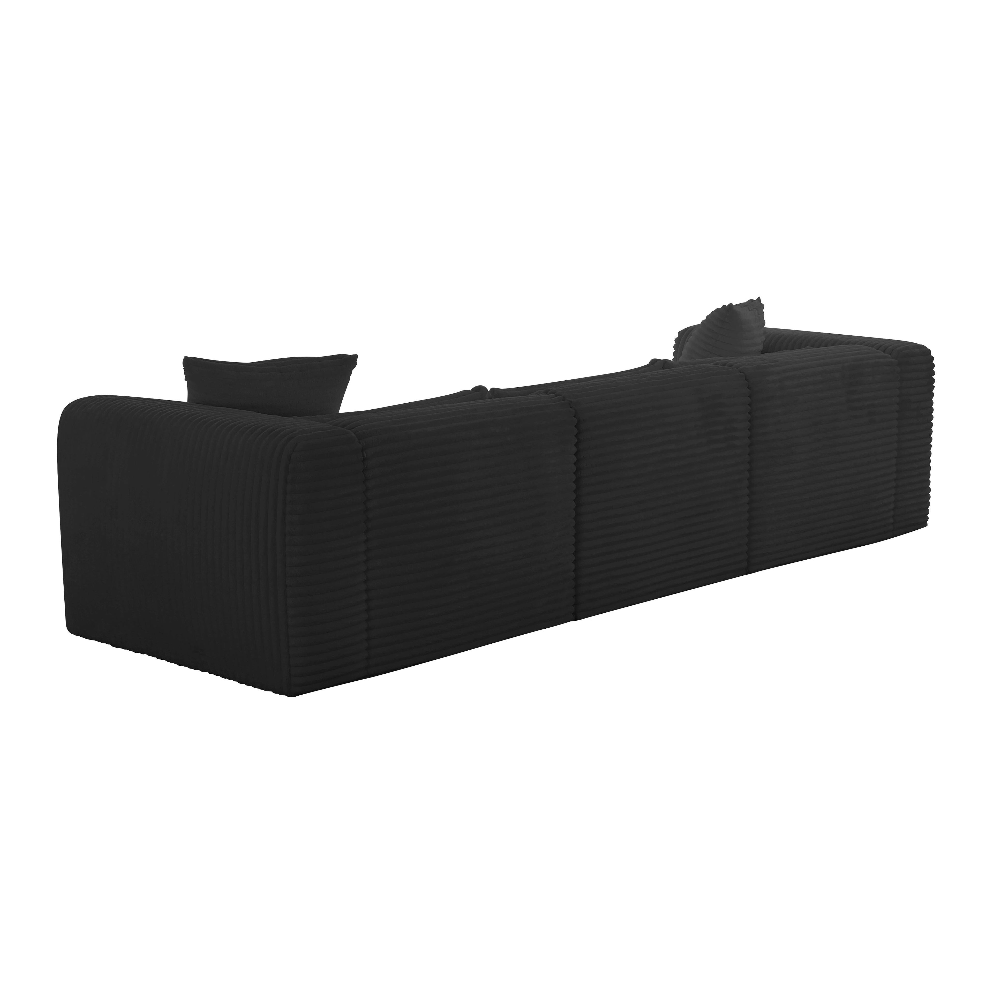 Tarra 118" Fluffy Oversized Performance Corduroy Modular Sofa