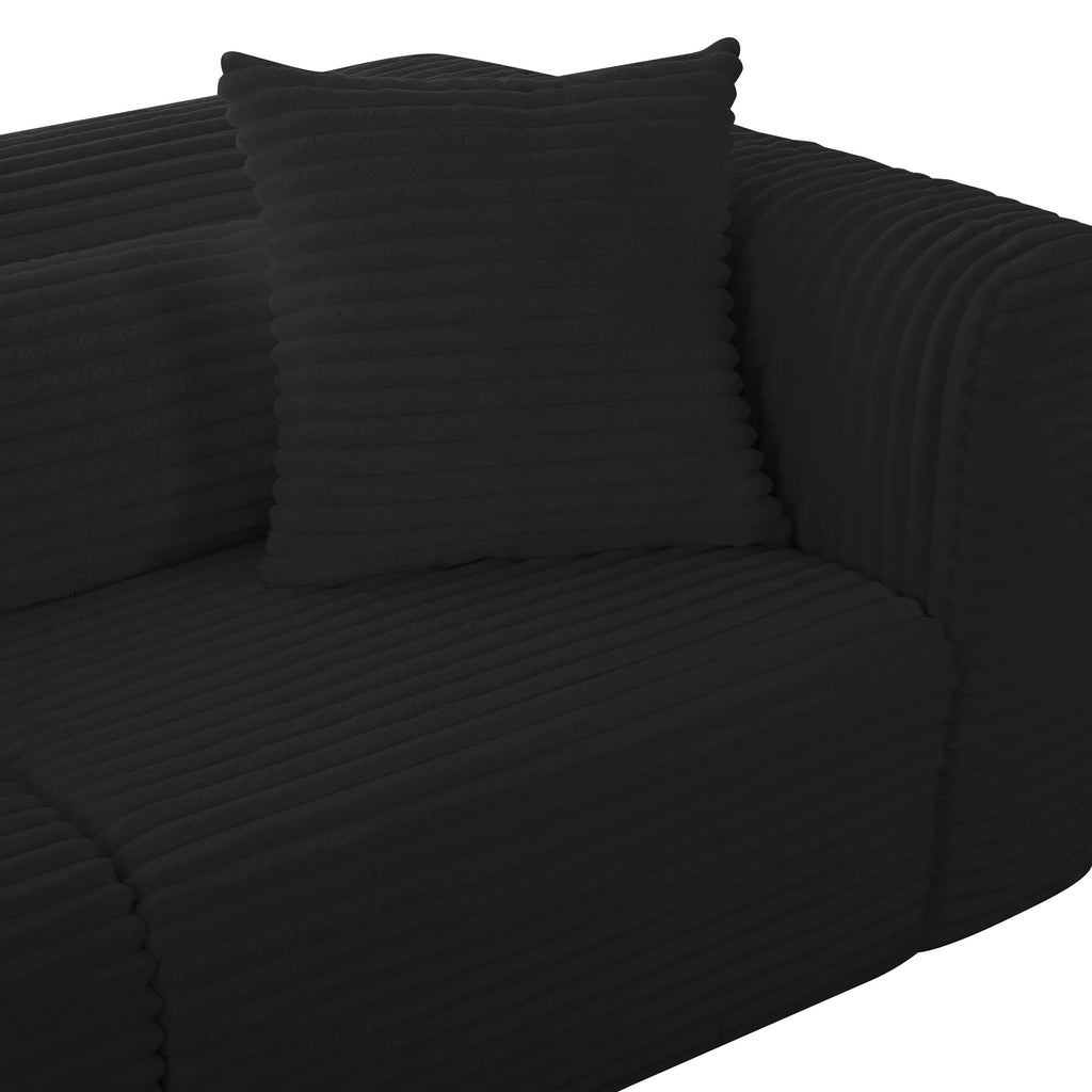 Tarra 118" Fluffy Oversized Performance Corduroy Modular Sofa