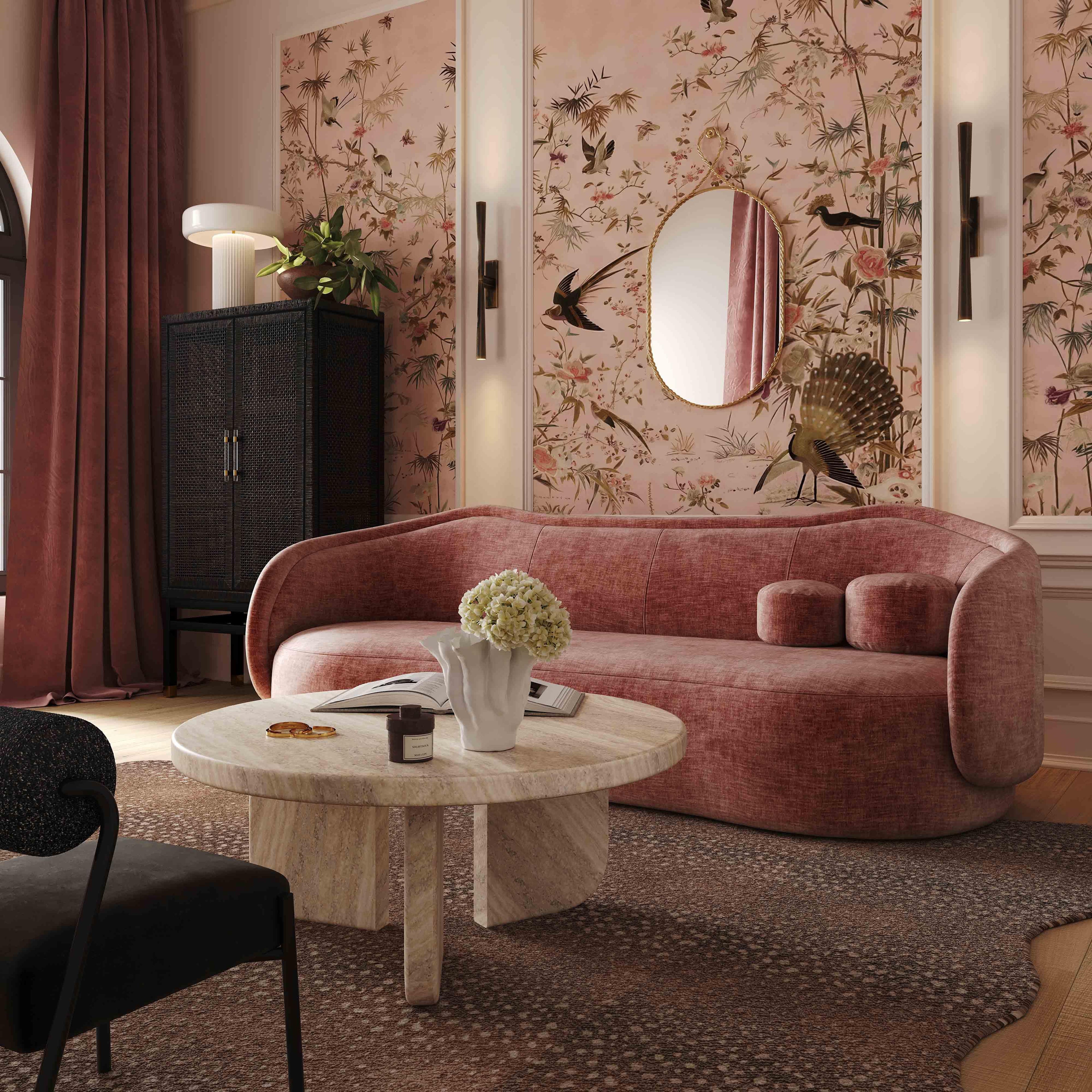 Circe 92.5" Performance Textured Velvet Sofa