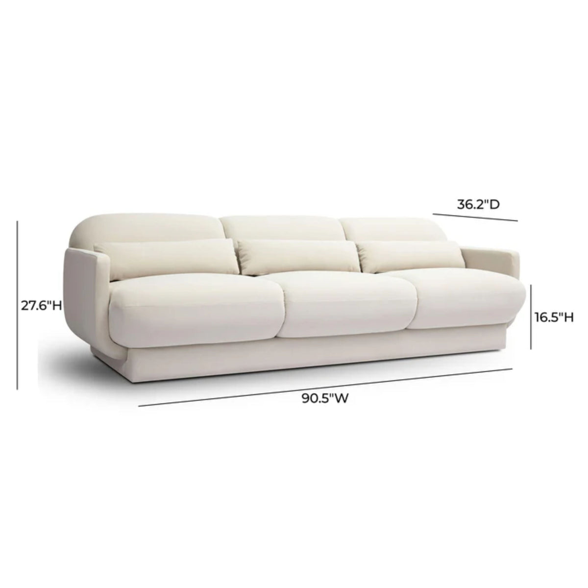 Azalea 90.5" Performance Velvet Sofa