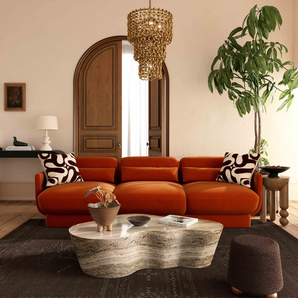 Azalea 90.5" Performance Velvet Sofa