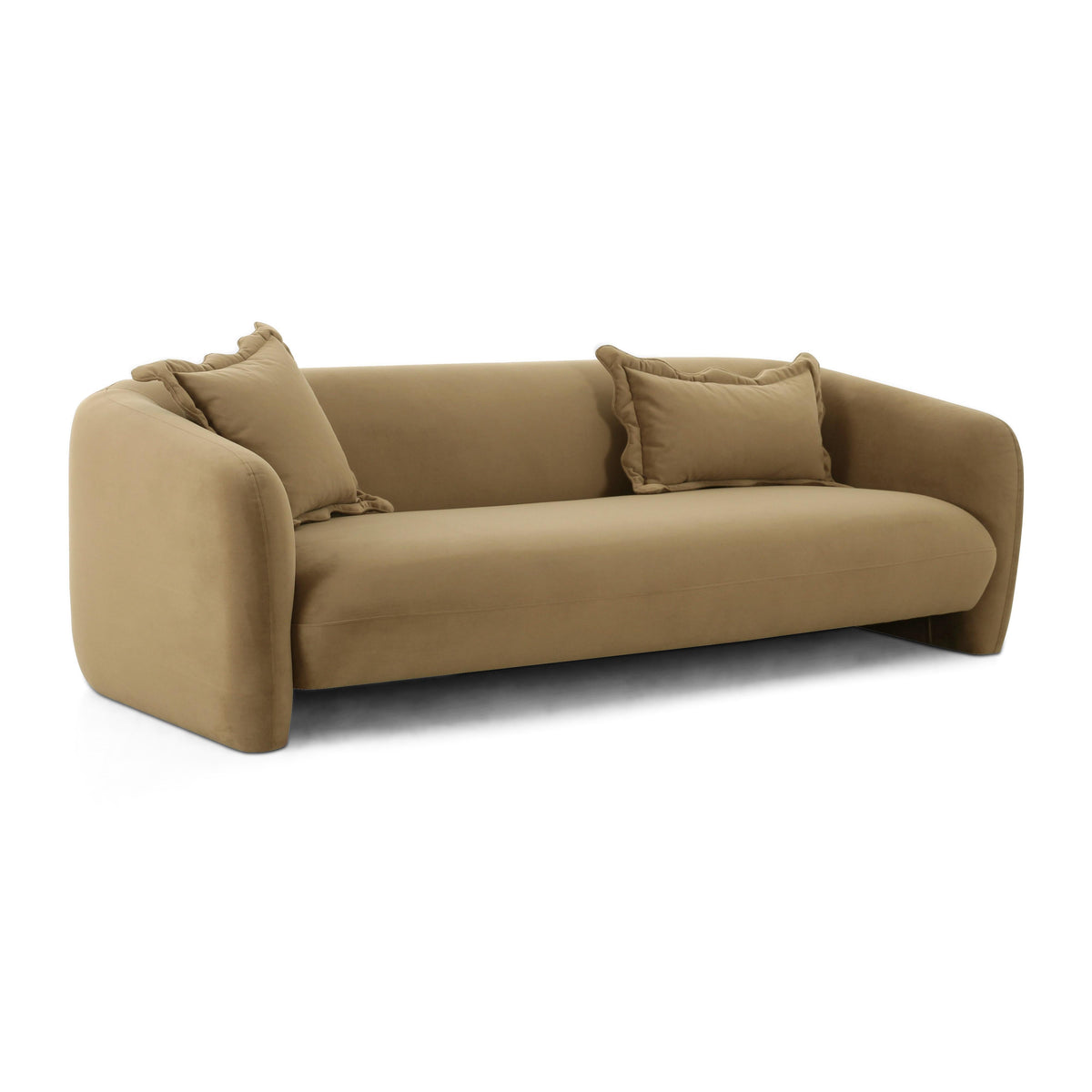 Lou 91" Performance Velvet Sofa — Cafe Au Lait null