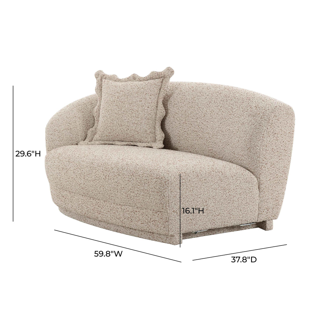 Marion 60" Two-Tone Textured Performance Boucle Loveseat