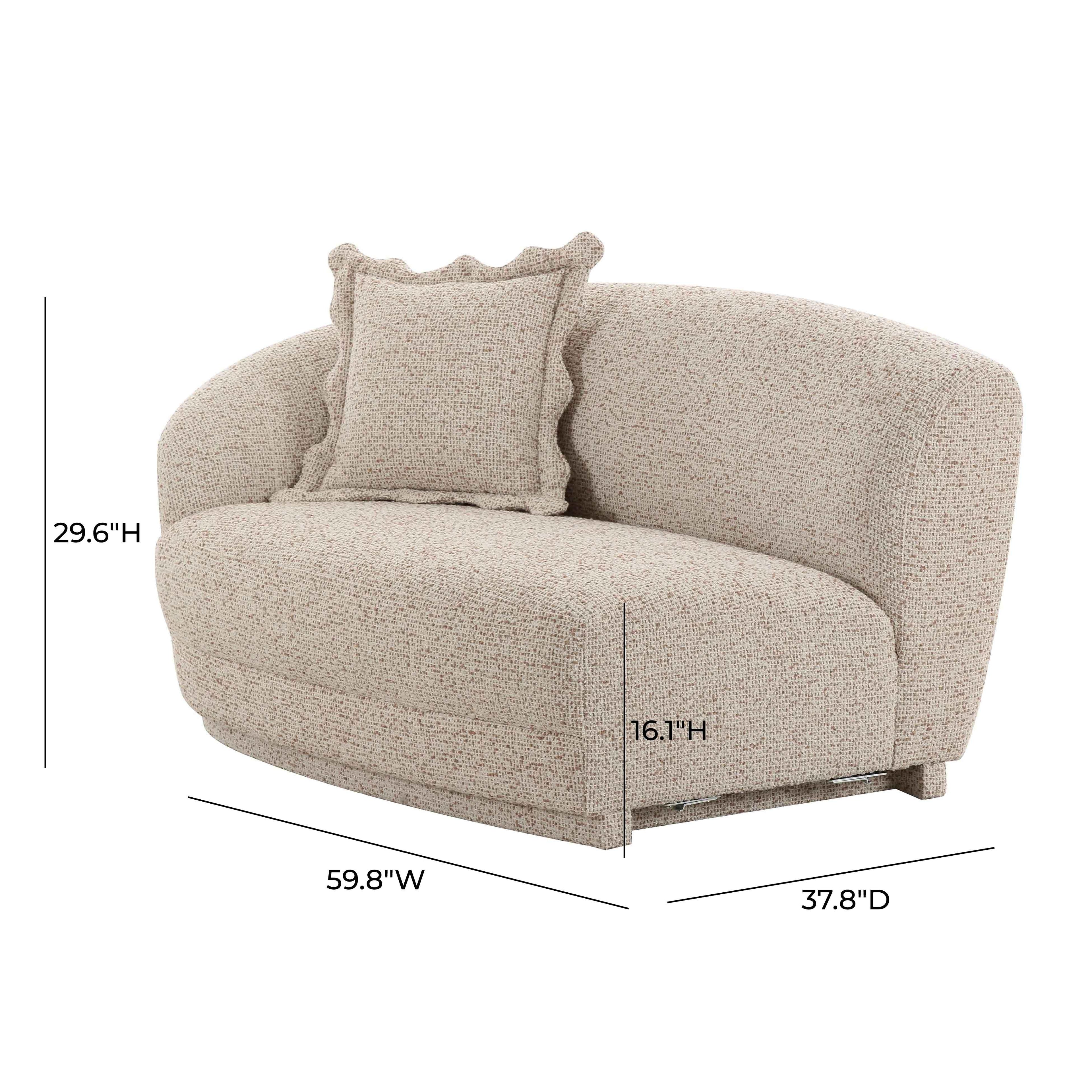 Marion 60" Two-Tone Textured Performance Boucle Loveseat