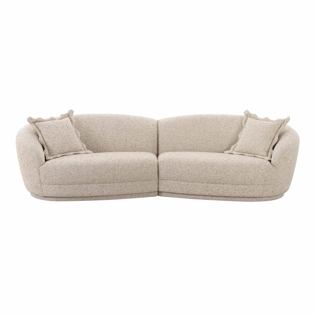 Marion 2-Piece Two-Tone Textured Performance Boucle Sectional