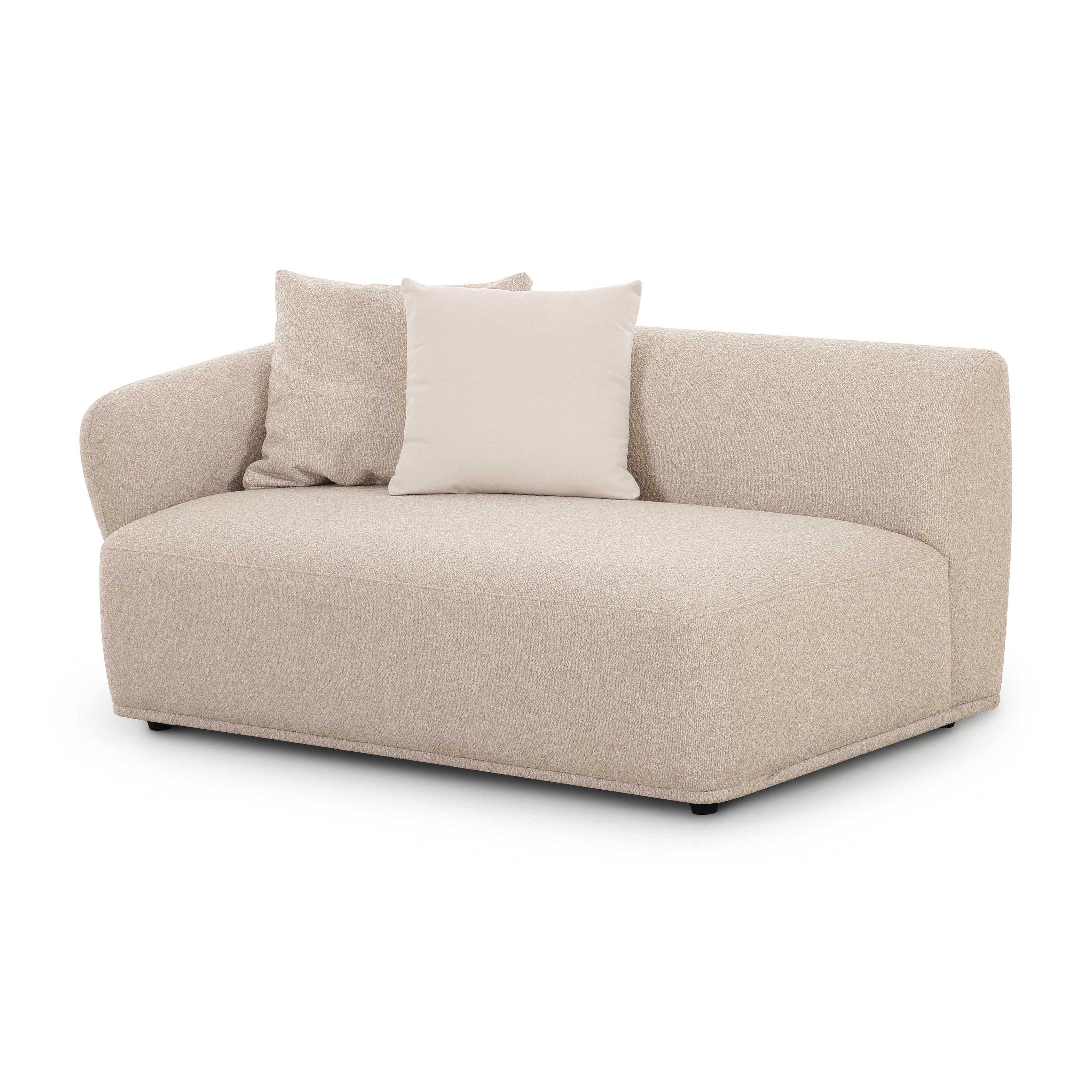 Sylvie 59" Cream Performance Boucle Arm Loveseat