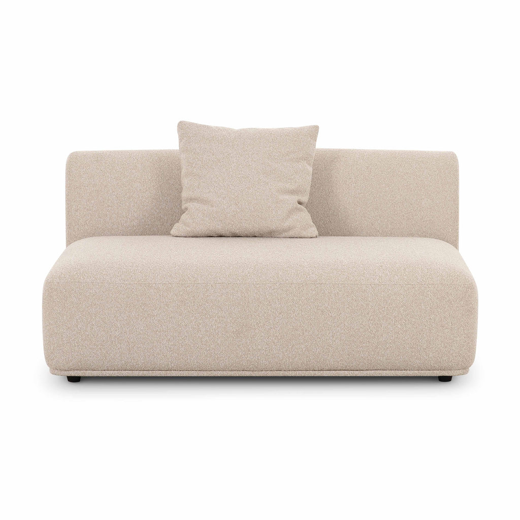 Sylvie 54" Cream Performance Boucle Armless Loveseat