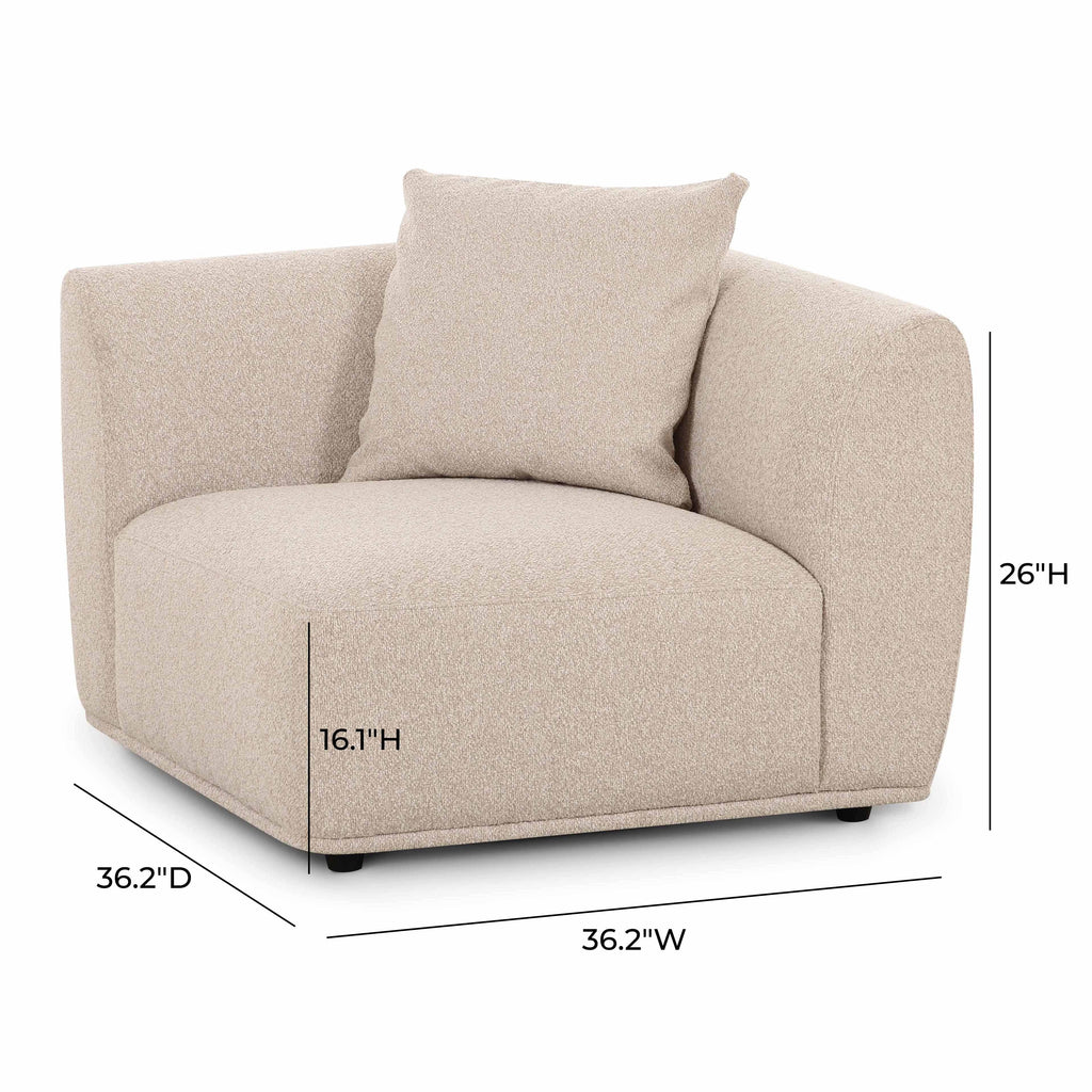 Sylvie Cream Performance Boucle Corner Chair