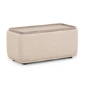 Sylvie Cream Performance Boucle Ottoman Table
