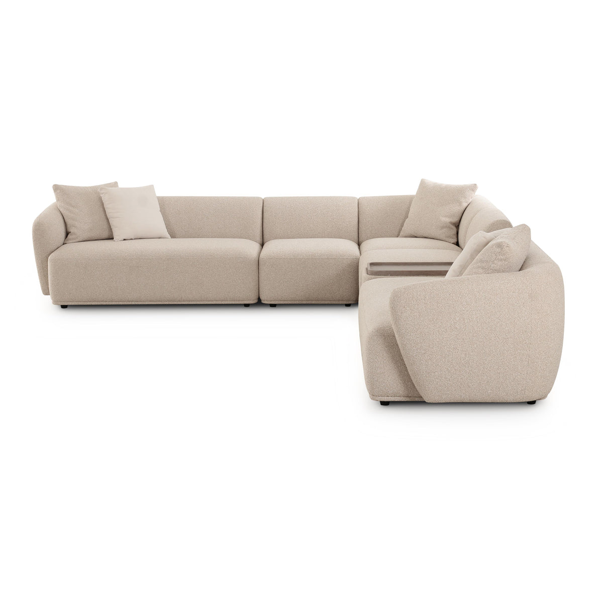 Sylvie 6-Piece Cream Performance Boucle Large Sectional