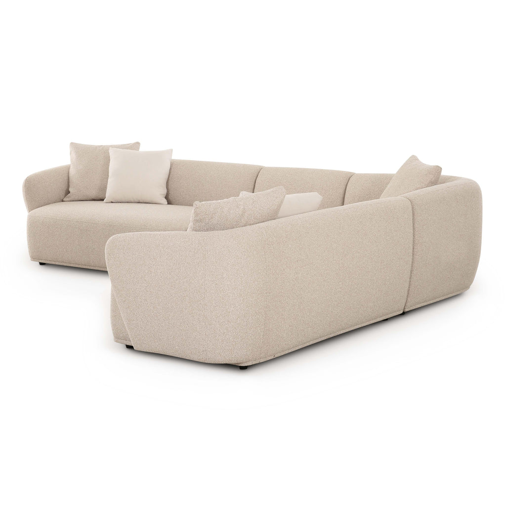 Sylvie 4-Piece Cream Performance Boucle Sectional