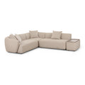 Sylvie 4-Piece Cream Performance Boucle Chaise Sectional