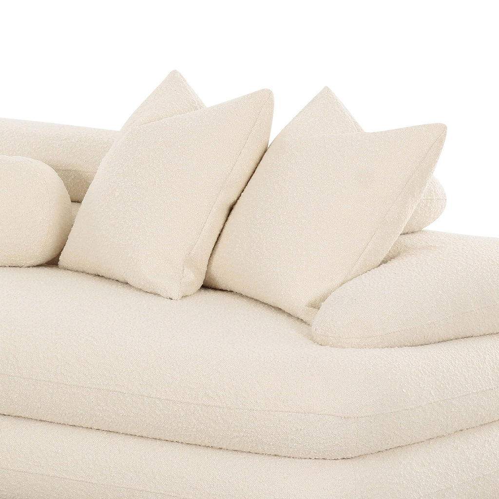 Lulu 2-Piece Cream Performance Boucle L-Shaped Sectional