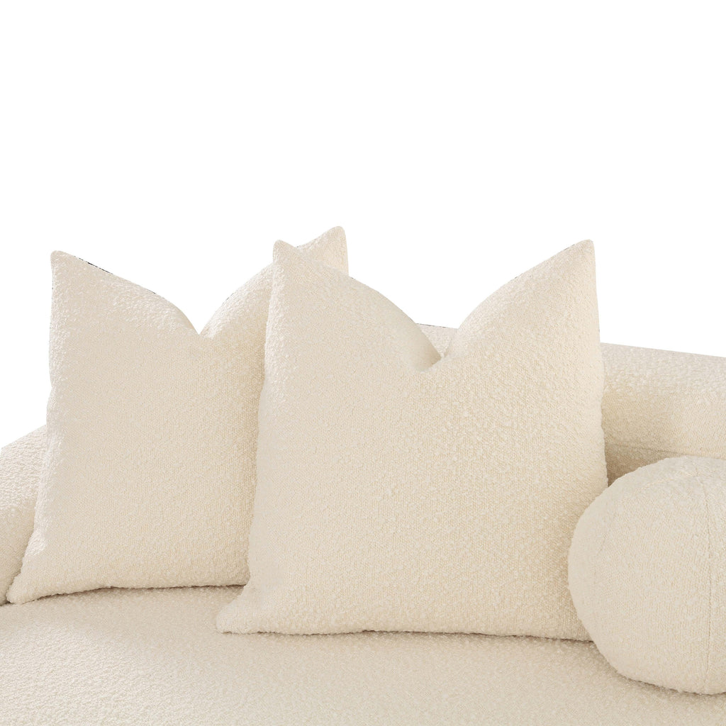 Lulu 141" Cream Performance Boucle Sofa