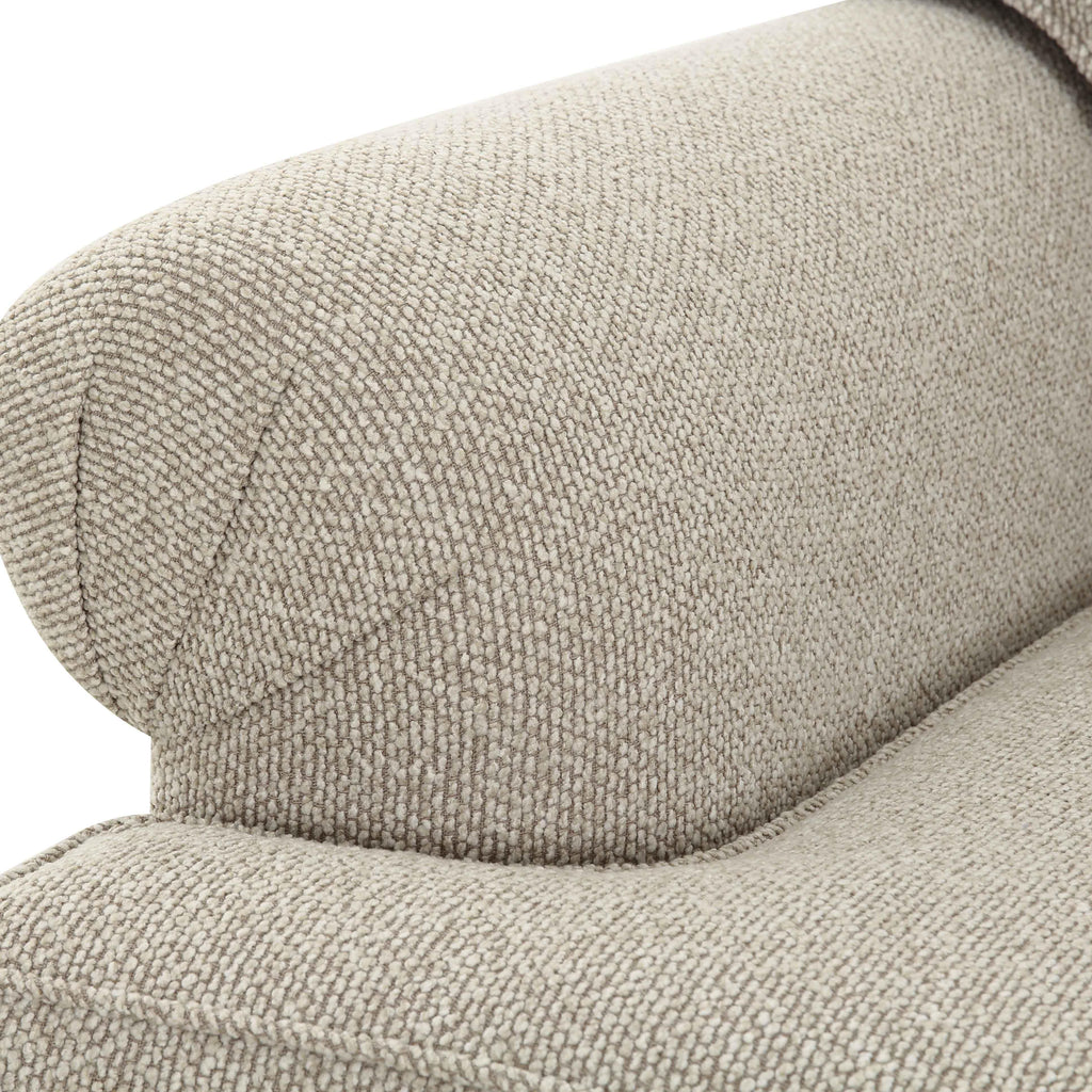 Yvette 92" Warm Grey Performance Boucle Sofa