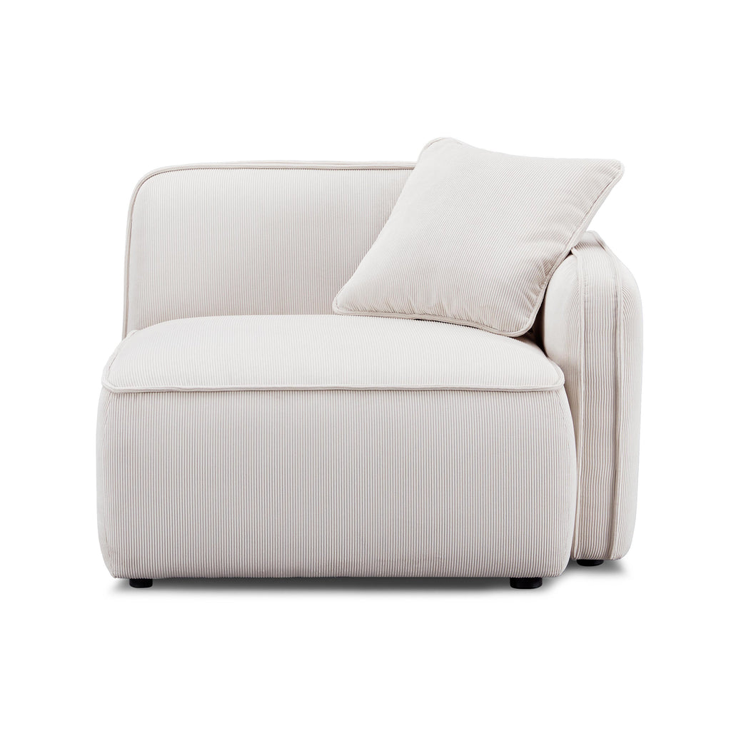 Travie Performance Corduroy Velvet RAF Corner Chair