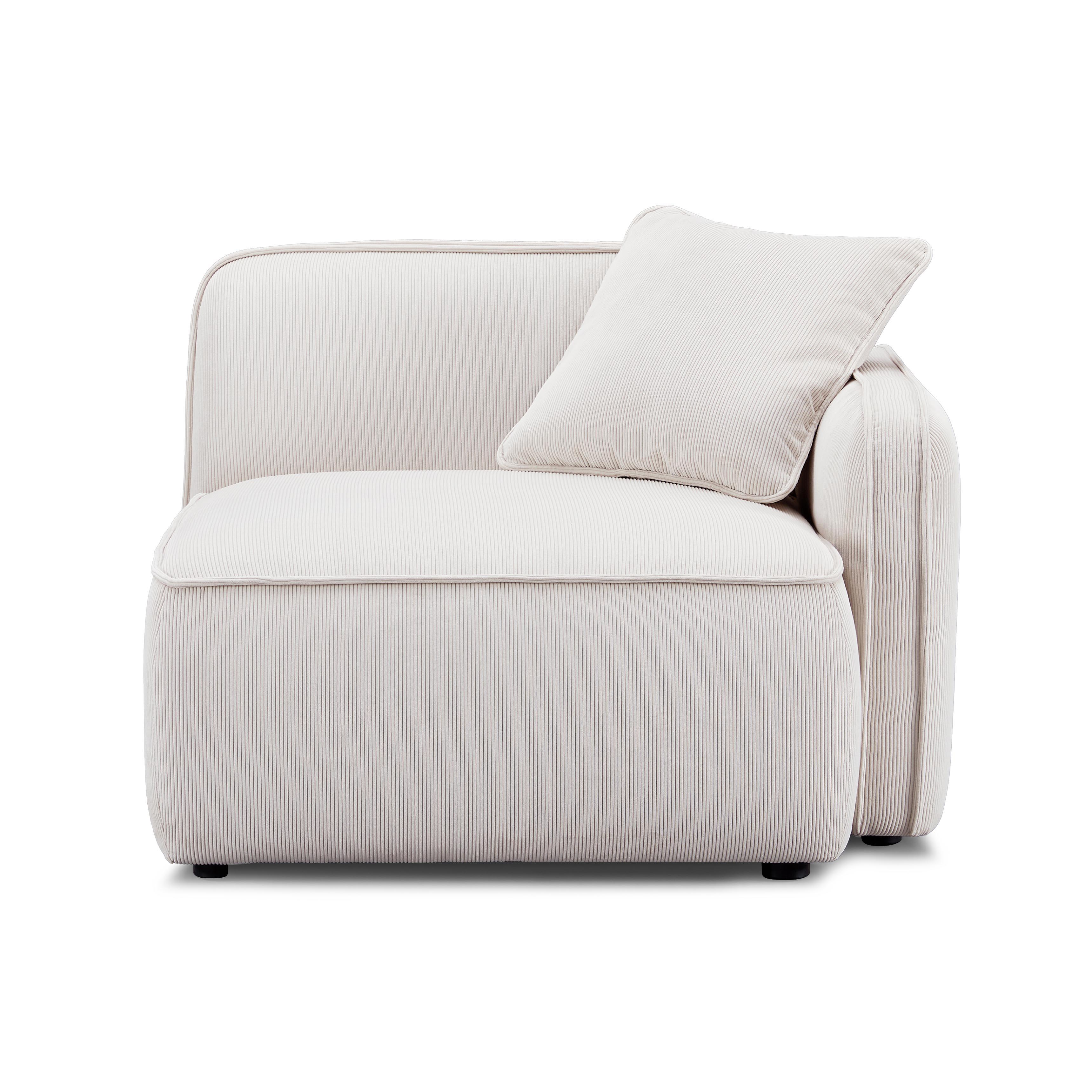 Travie Performance Corduroy Velvet RAF Corner Chair
