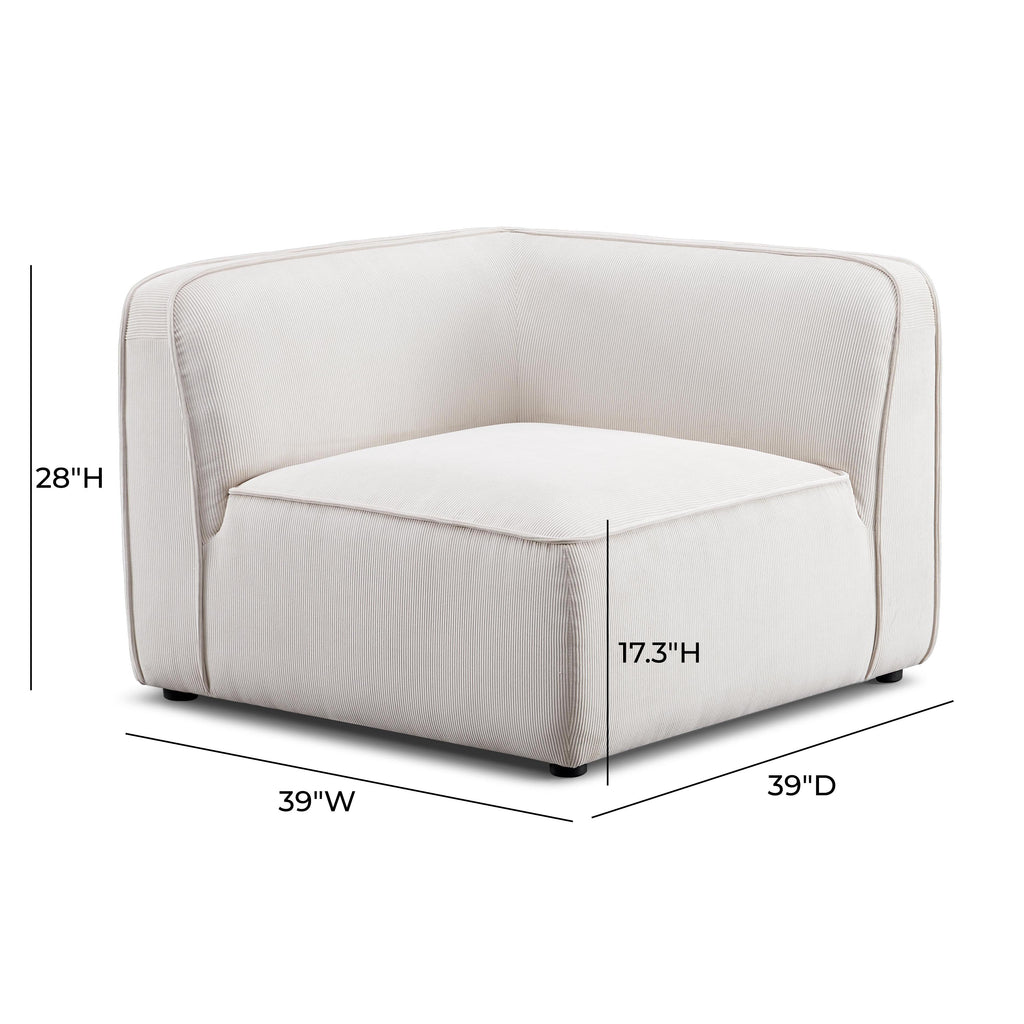 Travie Performance Corduroy Velvet Corner Chair