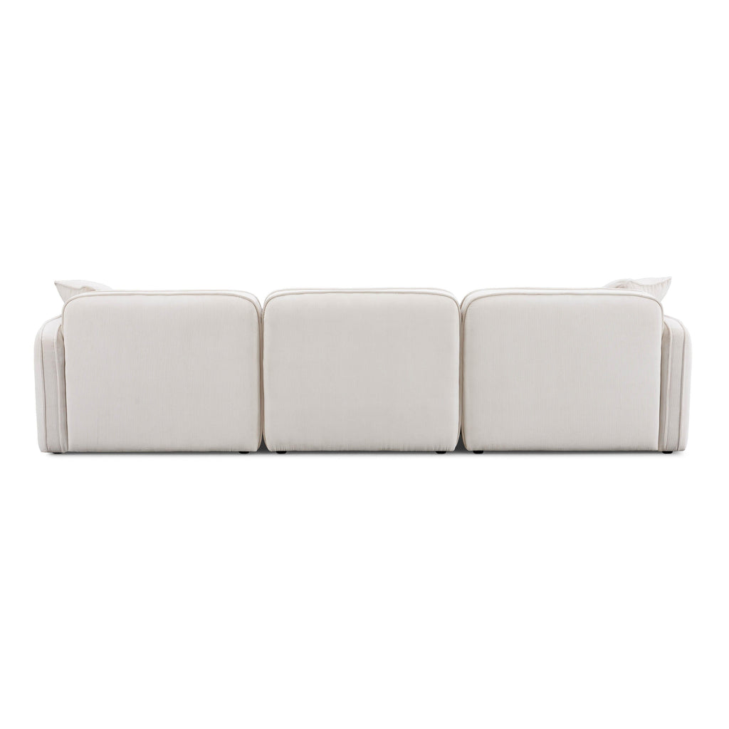 Travie 112" Performance Corduroy Velvet Modular Sofa
